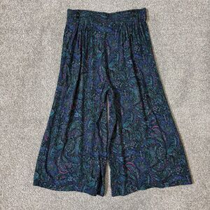 Renee Adams Limited Pants Womens Medium Paisley Wide Leg Cropped Vintage
